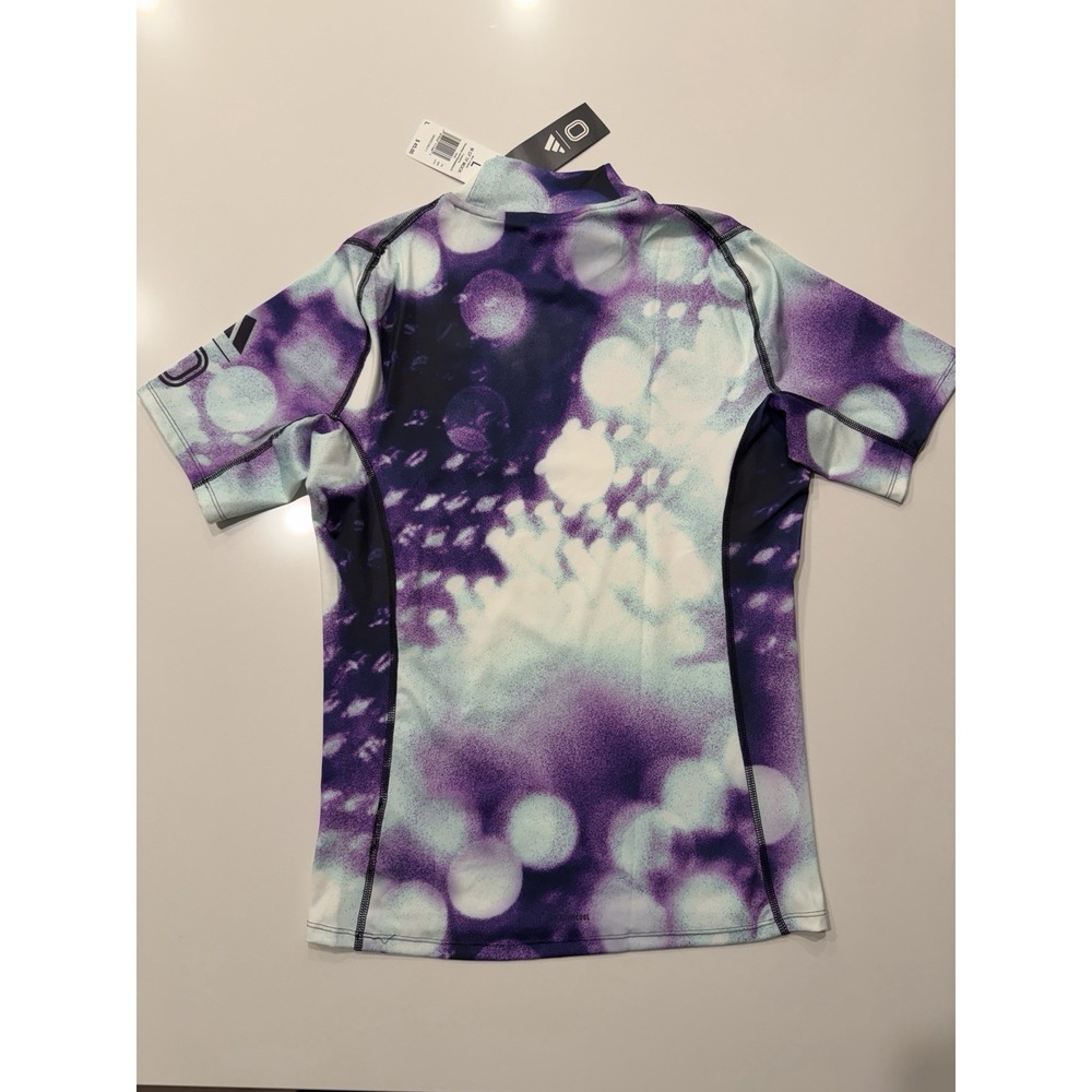 Adidas Overtime M OT TF Mock Compression Shirt JV8833 Mens Large NWT Purple - Picture 2 of 9